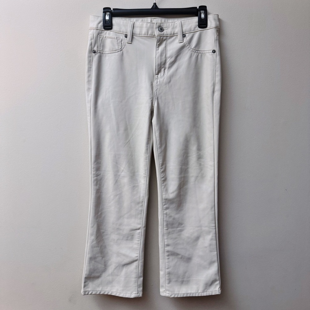 American Eagle Faux Leather Straight Leg Pants